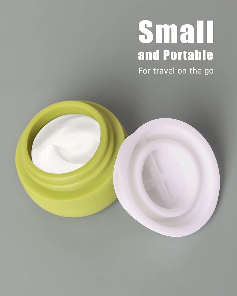 Gemice Silicone Cream Jars, TSA Approved Travel Size Containers - Leak-proof Travel Accessories with Lid for Cosmetic Makeup Face Body Hand Cream (4 Pieces) - Image 2